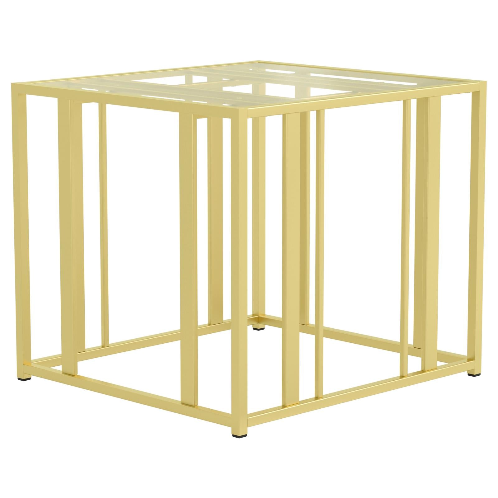 Adri Metal Frame End Table Matte Brass - 723607 - Luna Furniture - Dallas Store