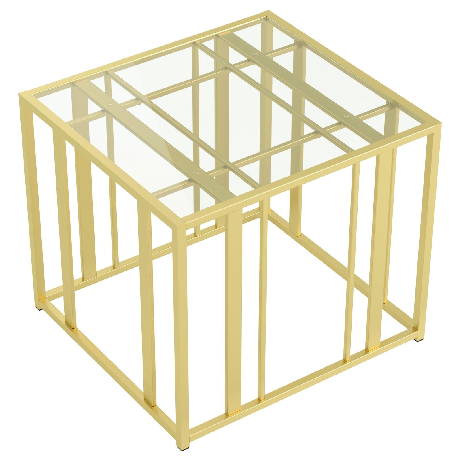 Adri Metal Frame End Table Matte Brass - 723607 - Luna Furniture - Dallas Store