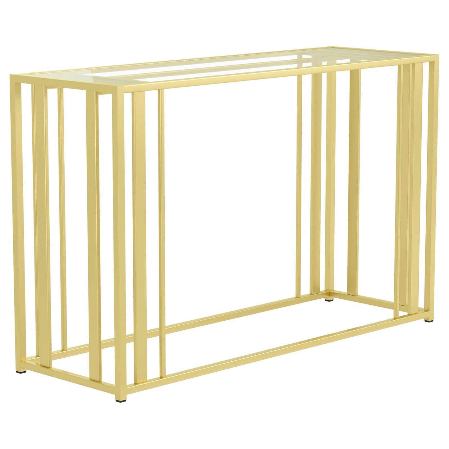 Adri Metal Frame Sofa Table Matte Brass - 723609 - Luna Furniture - Dallas Store