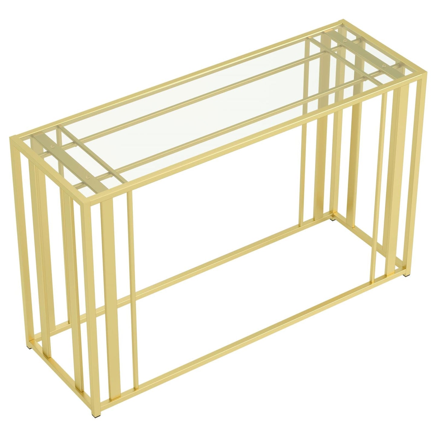 Adri Metal Frame Sofa Table Matte Brass - 723609 - Luna Furniture - Dallas Store