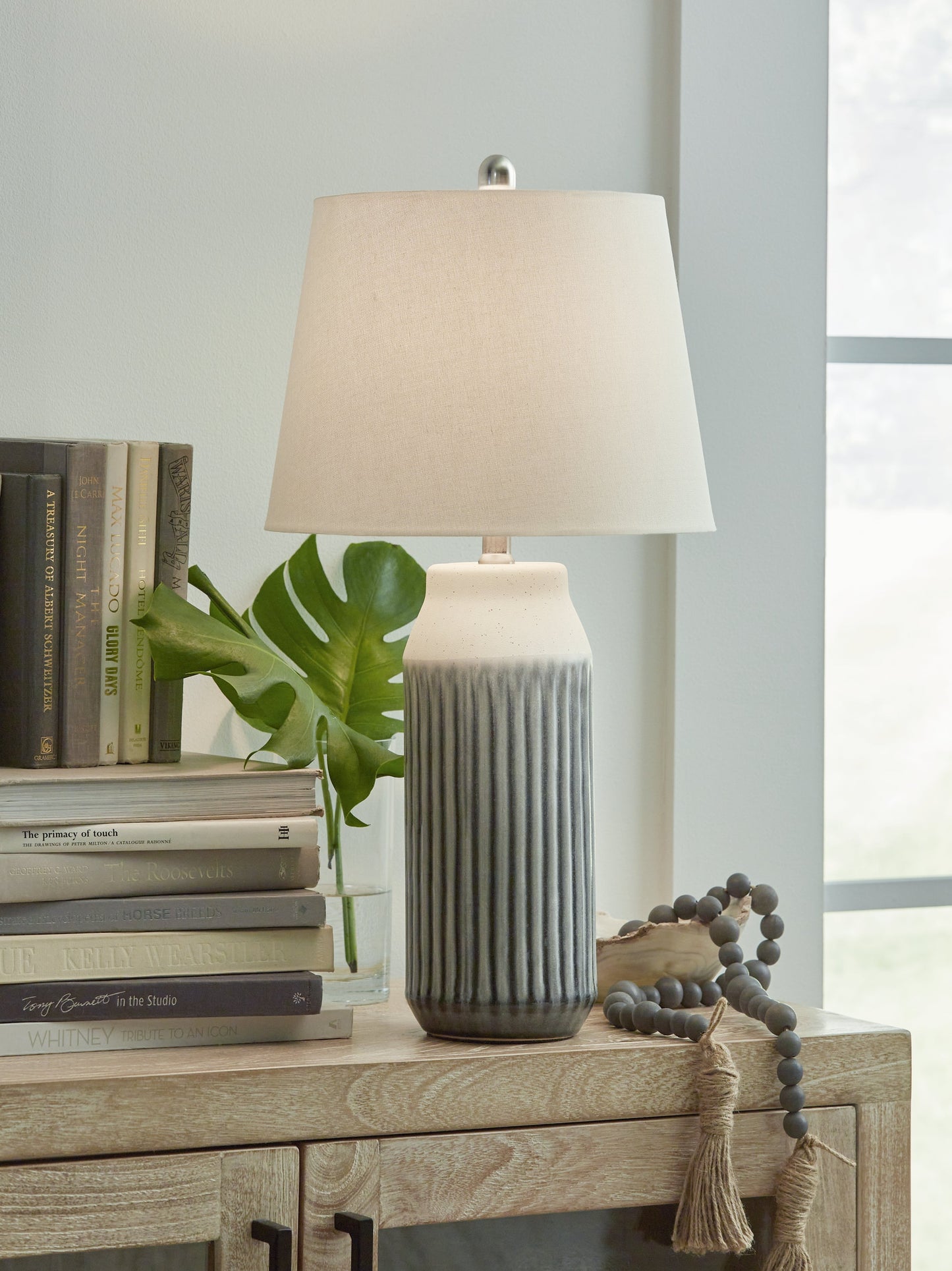 Afener Blue/Beige Table Lamp (Set of 2) - L177984 - Luna Furniture - Dallas Store