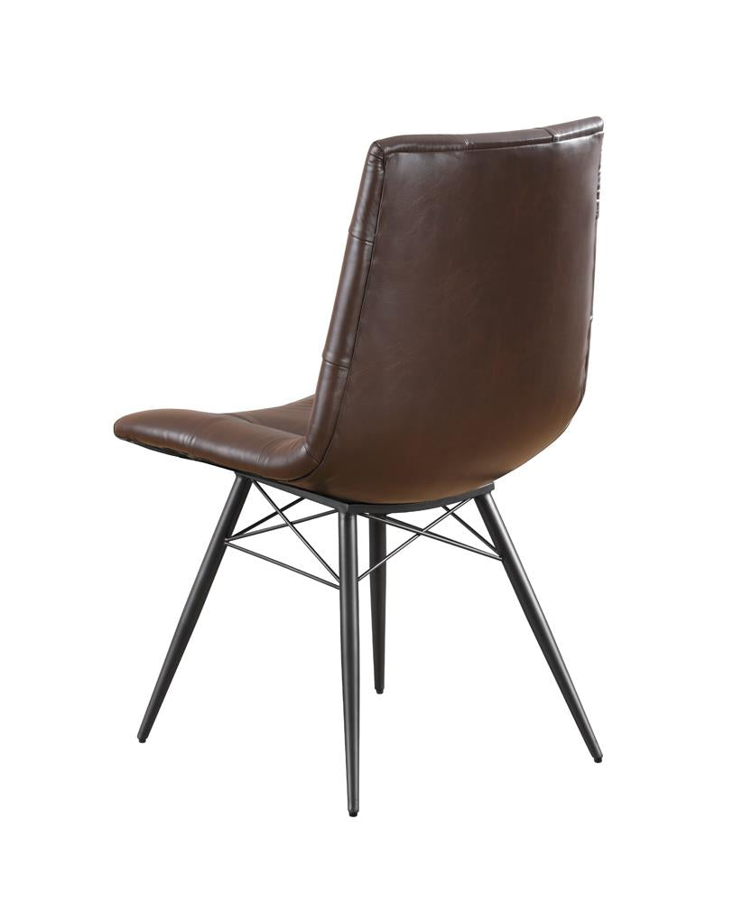 Aiken Brown Upholstered Tufted Side Chairs, Set of 4 - 107853 - Luna Furniture - Dallas Store