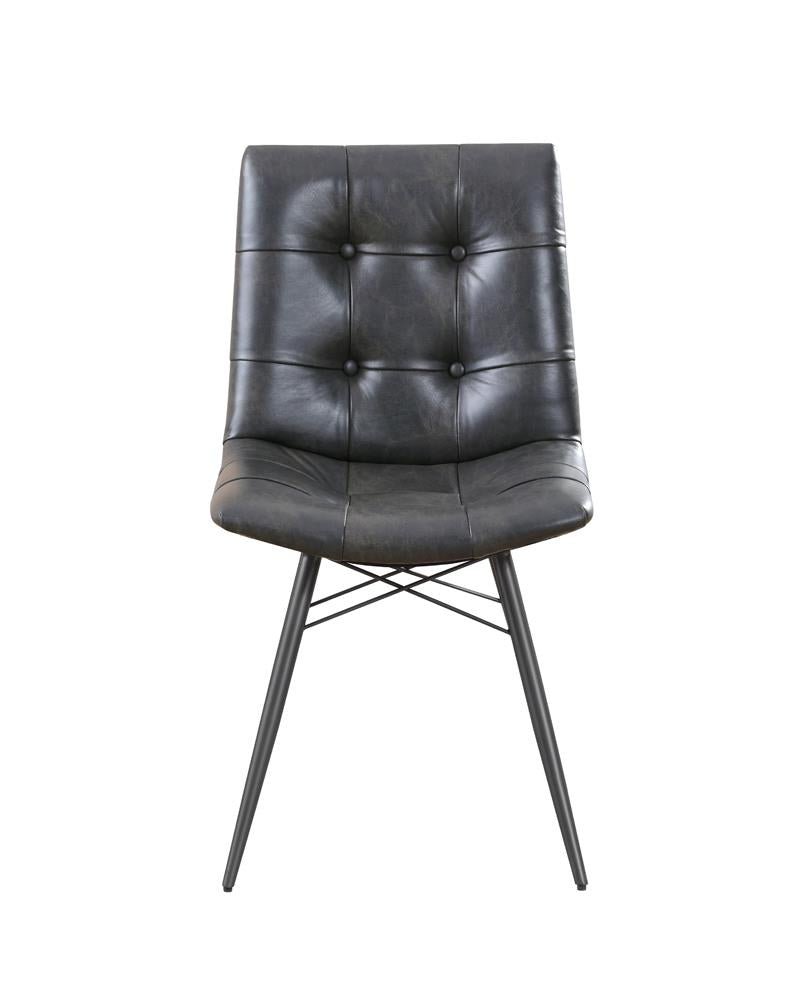 Aiken Charcoal Tufted Dining Chairs, Set of 4 - 110302 - Luna Furniture - Dallas Store