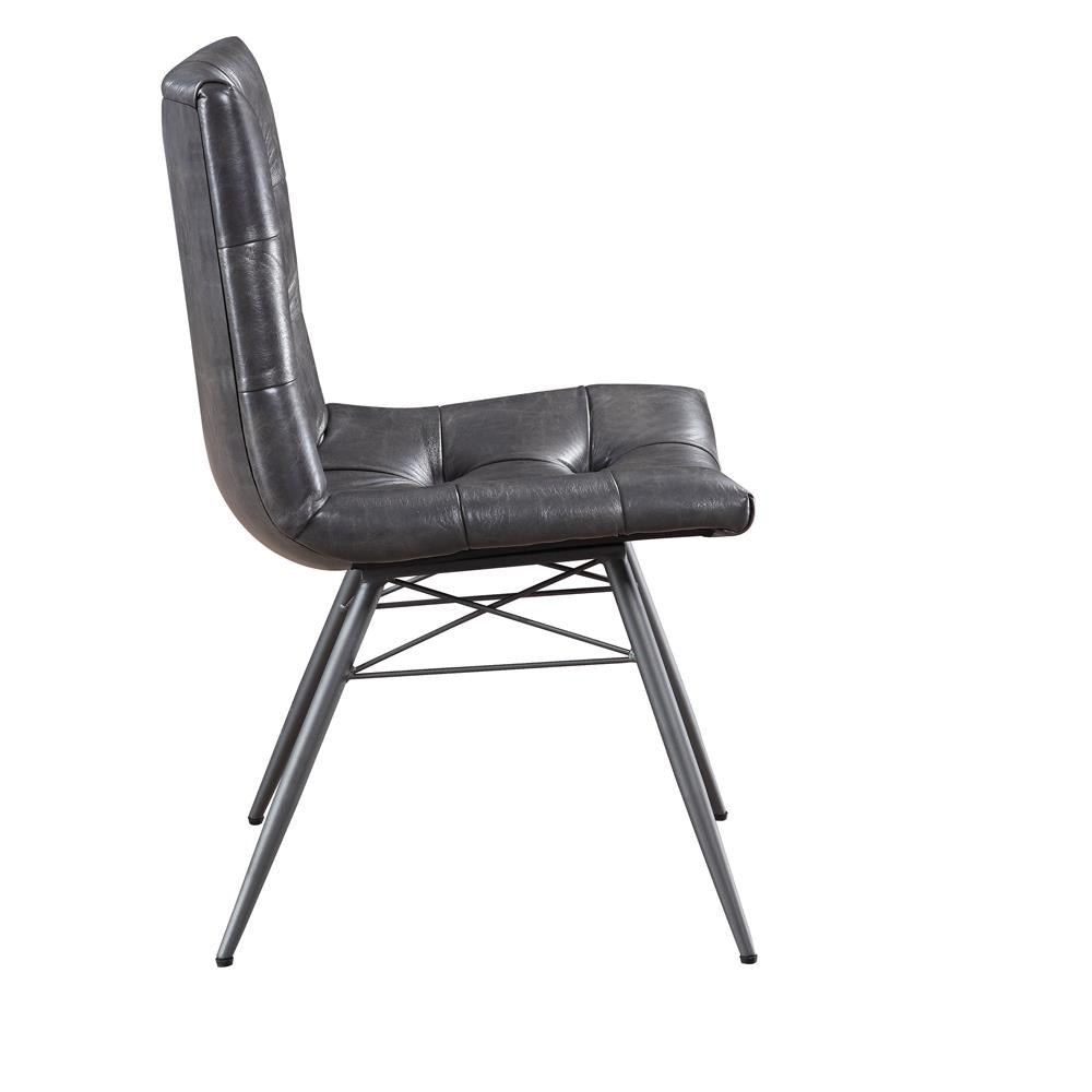 Aiken Charcoal Tufted Dining Chairs, Set of 4 - 110302 - Luna Furniture - Dallas Store