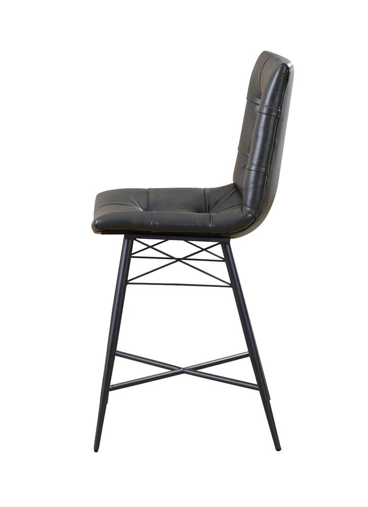 Aiken Gray Upholstered Tufted Counter Height Stools, Set of 2 - 107859 - Luna Furniture - Dallas Store