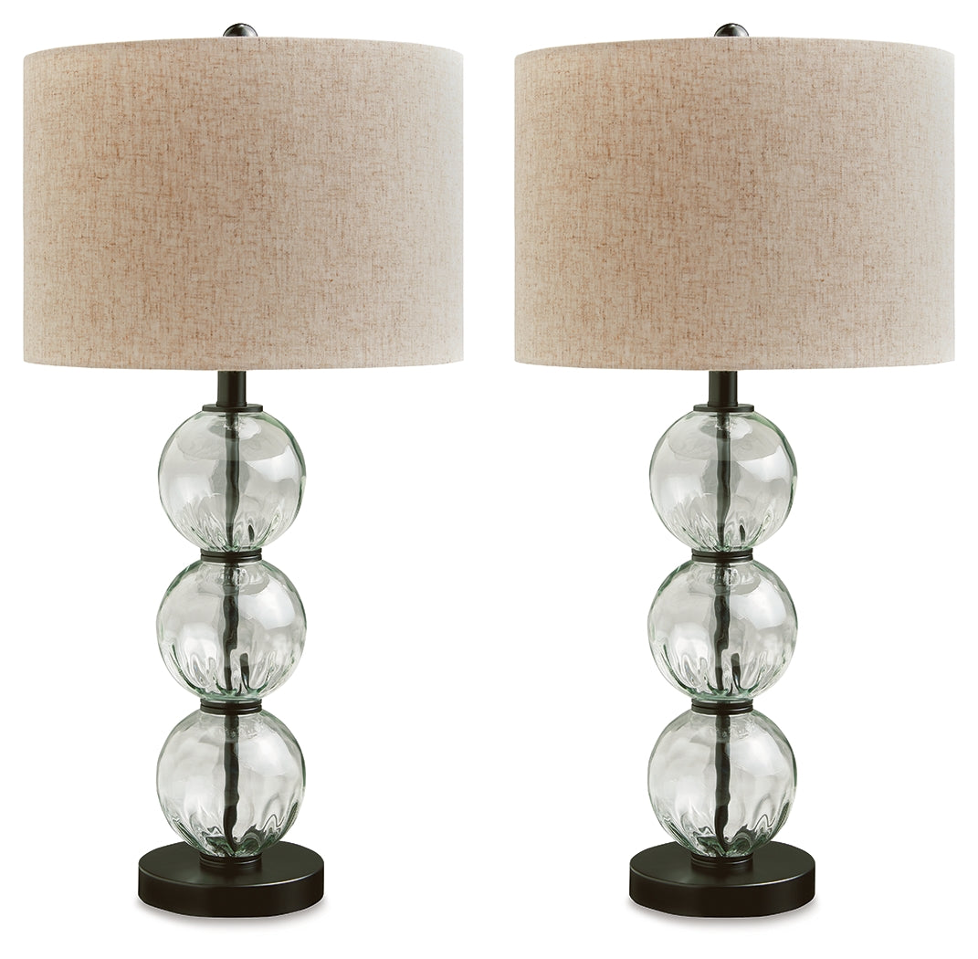 Airbal Clear/Black Table Lamp (Set of 2) - L431604 - Luna Furniture - Dallas Store