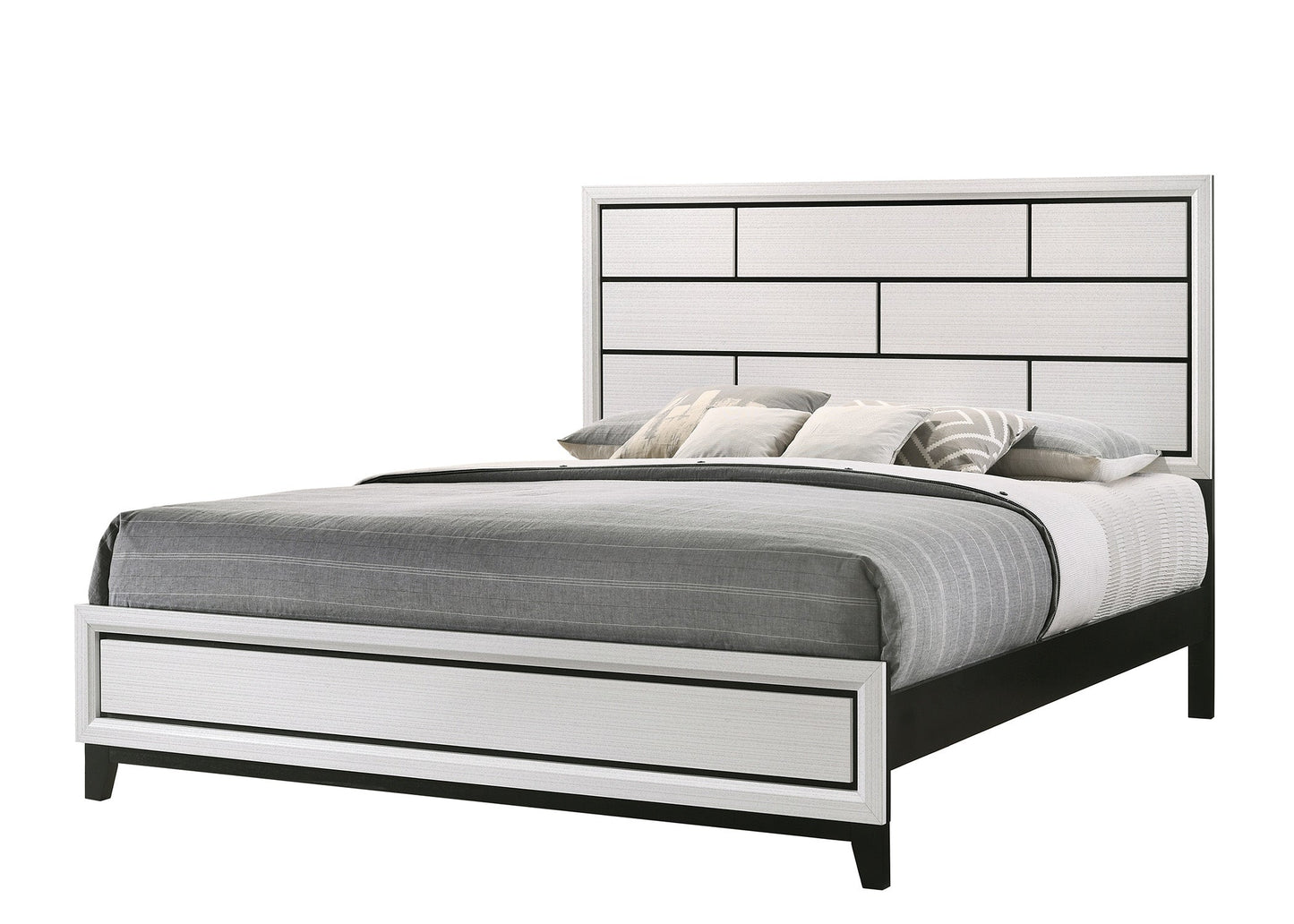 Akerson Chalk Panel Bedroom Set - SET | B4610-Q-HBFB | B4610-KQ-RAIL | B4610-1 | B4610-11 | B4610-2 - Luna Furniture - Dallas Store