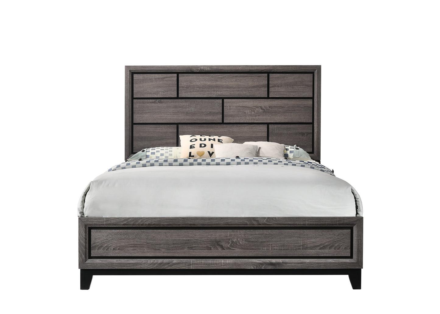 Akerson Gray Full Panel Bed - SET | B4620-F-HBFB | B4620-FT-RAIL - Luna Furniture - Dallas Store