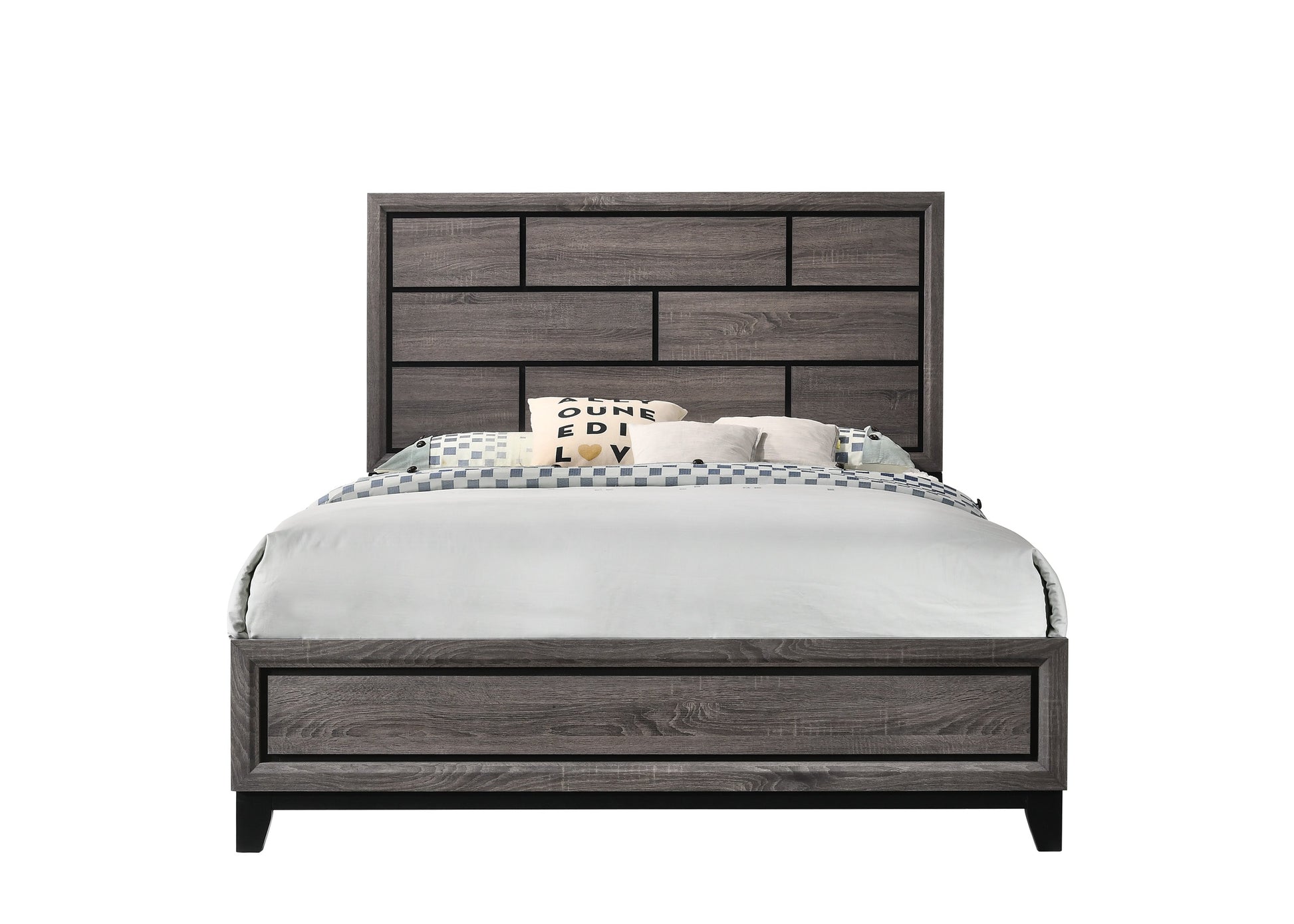 Akerson Gray Full Panel Bed - SET | B4620-F-HBFB | B4620-FT-RAIL - Luna Furniture - Dallas Store