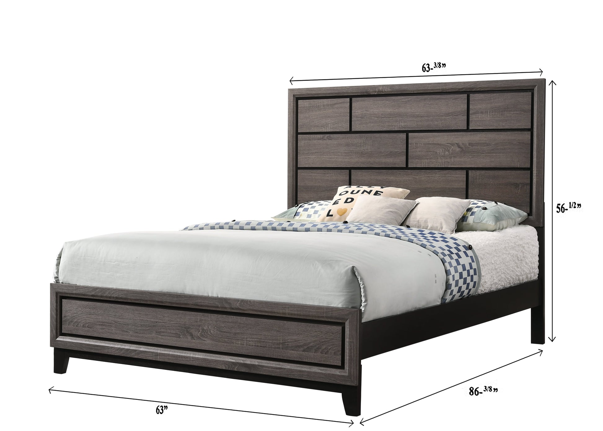Akerson Gray Panel Bedroom Set - SET | B4620-Q-HBFB | B4620-KQ-RAIL | B4620-2 | B4620-4 - Luna Furniture - Dallas Store