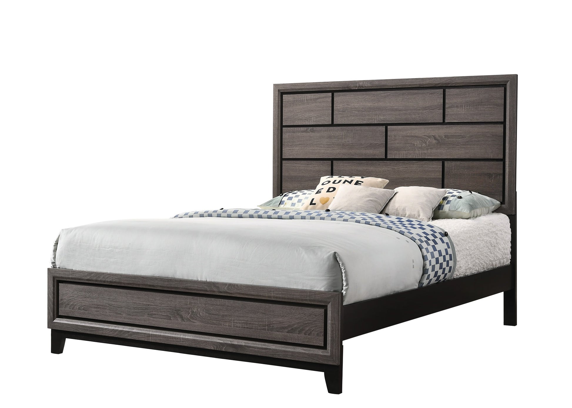 Akerson Gray Panel Bedroom Set - SET | B4620-Q-HBFB | B4620-KQ-RAIL | B4620-2 | B4620-4 - Luna Furniture - Dallas Store