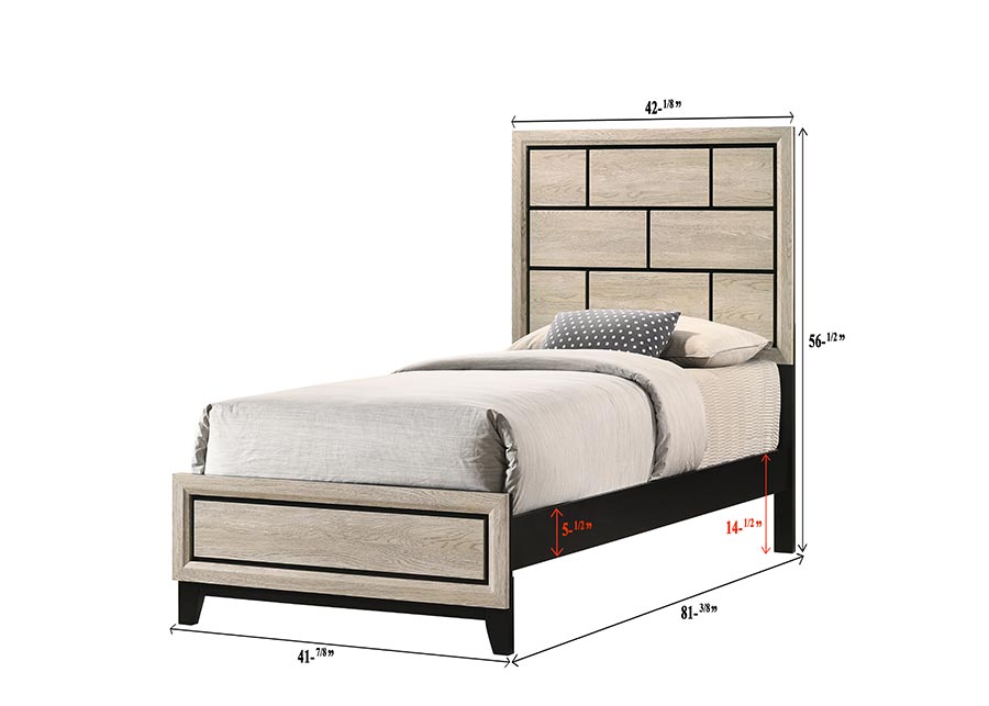 Akerson Gray Panel Youth Bedroom Set - SET | B4620-T-HBFB | B4620-FT-RAIL | B4620-2 | B4620-4 - Luna Furniture - Dallas Store