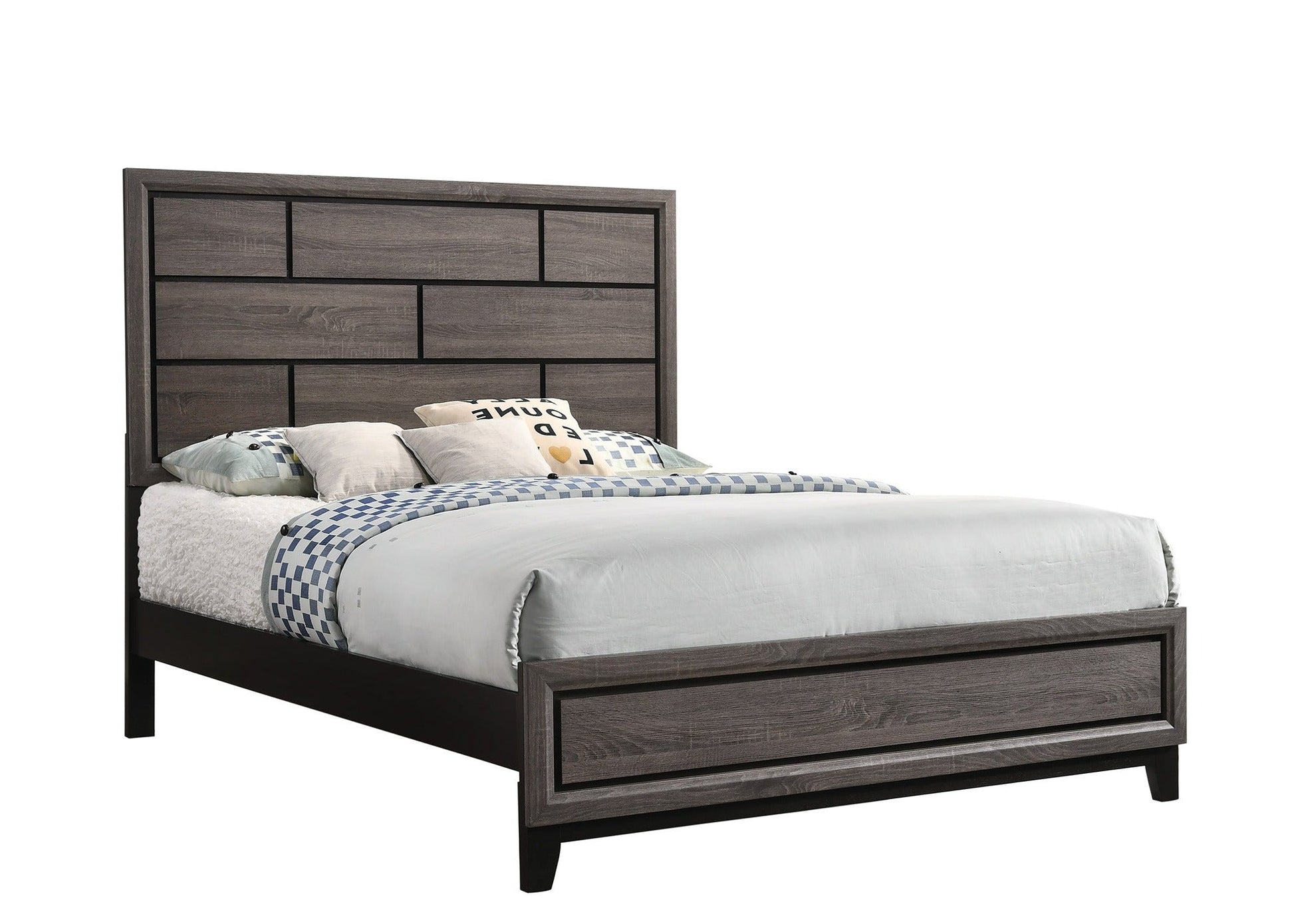 Akerson Gray Twin Panel Bed - SET | B4620-T-HBFB | B4620-FT-RAIL - Luna Furniture - Dallas Store