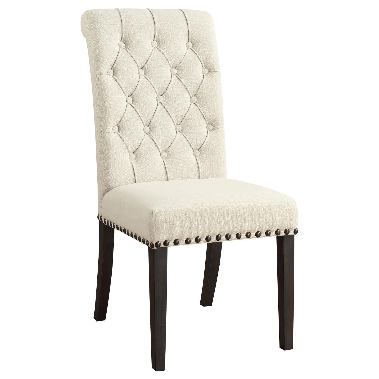 Alana Beige/Smokey Black Upholstered Side Chairs, Set of 2 - 107286 - Luna Furniture - Dallas Store