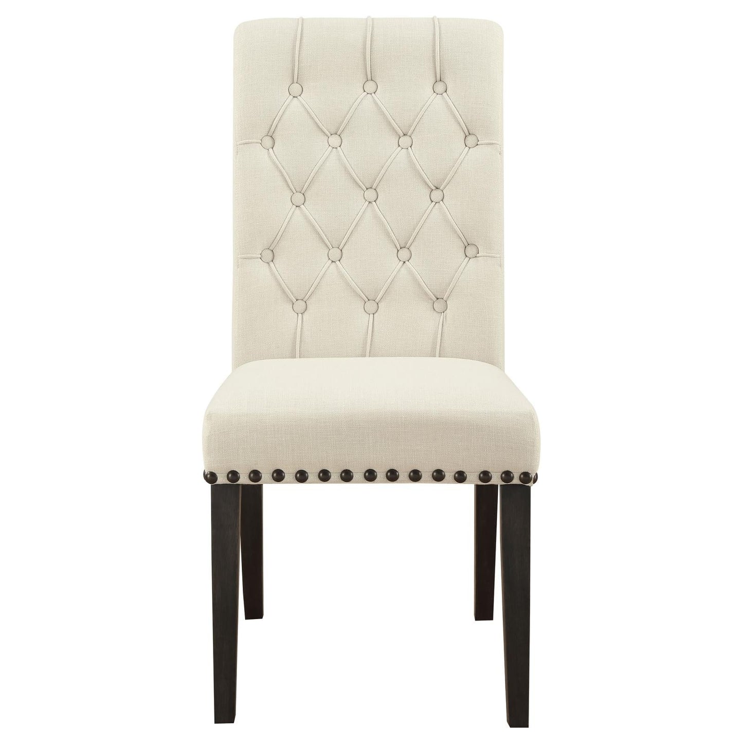Alana Beige/Smokey Black Upholstered Side Chairs, Set of 2 - 107286 - Luna Furniture - Dallas Store