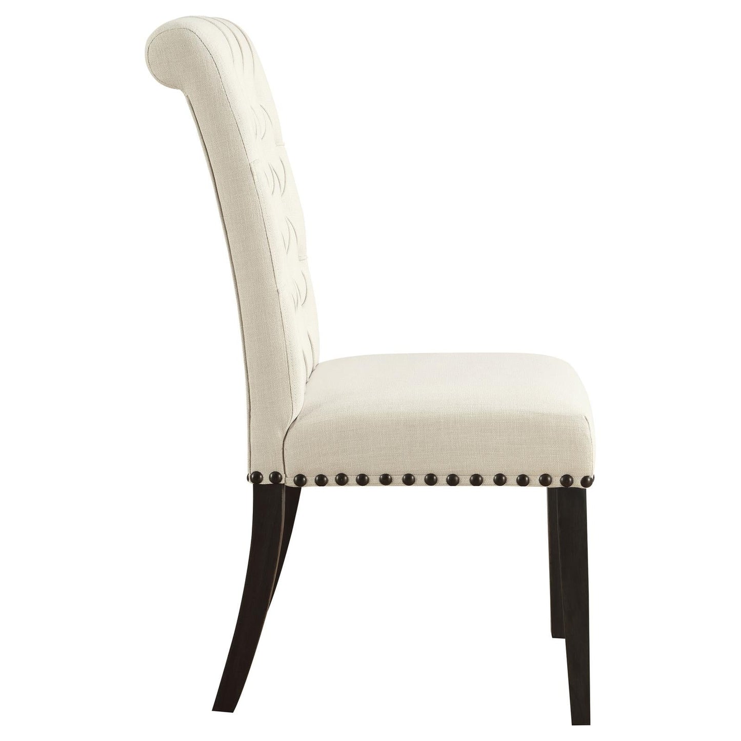 Alana Beige/Smokey Black Upholstered Side Chairs, Set of 2 - 107286 - Luna Furniture - Dallas Store