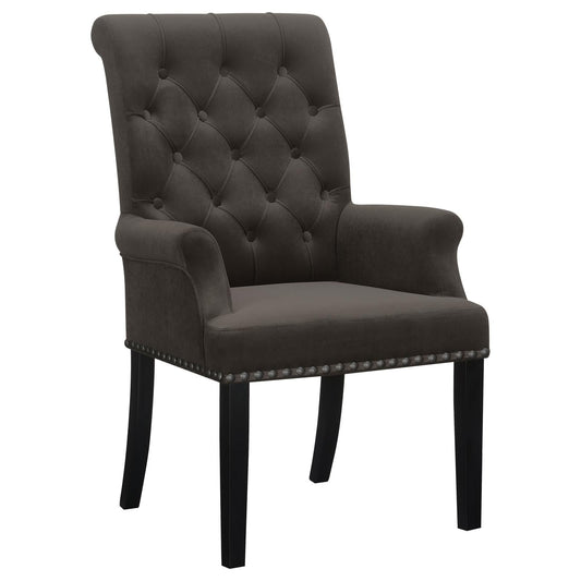 Alana Upholstered Tufted Arm Chair with Nailhead Trim - 115173 - Luna Furniture - Dallas Store