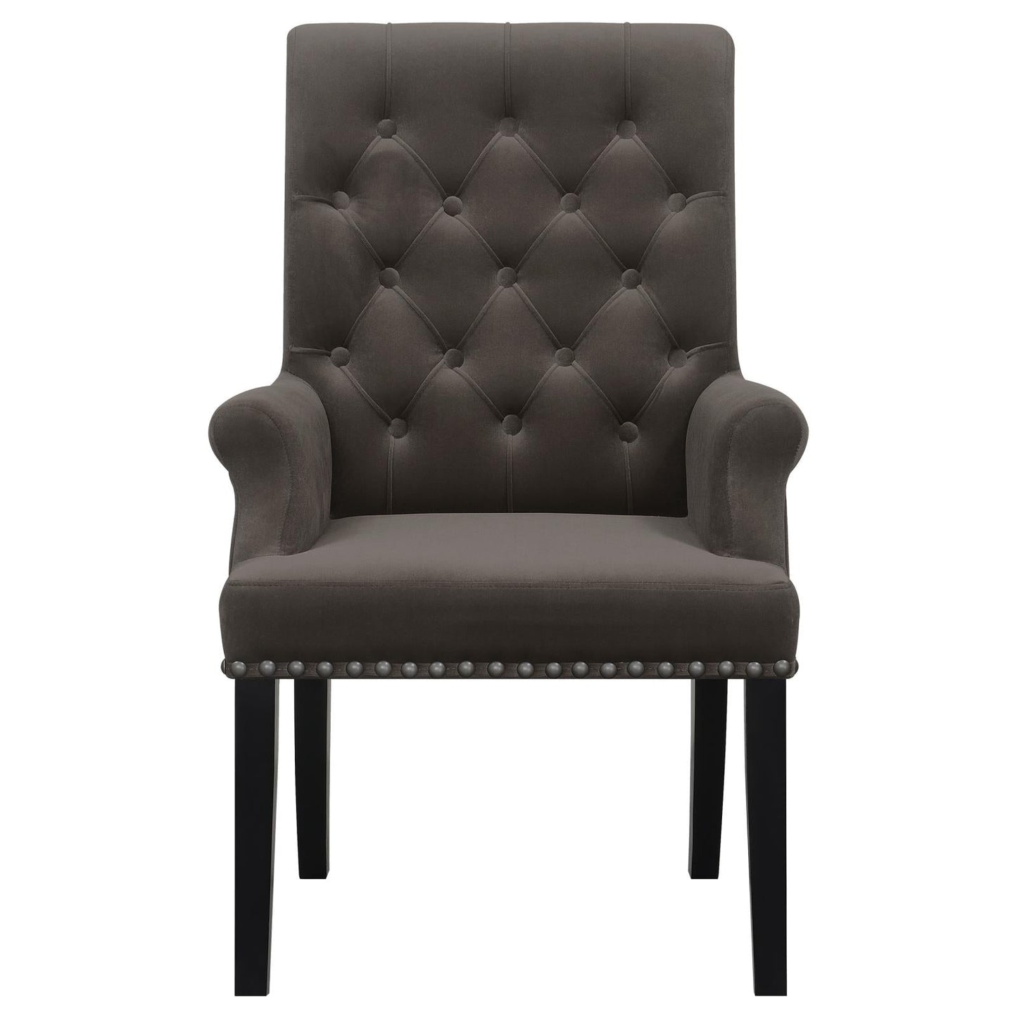 Alana Upholstered Tufted Arm Chair with Nailhead Trim - 115173 - Luna Furniture - Dallas Store