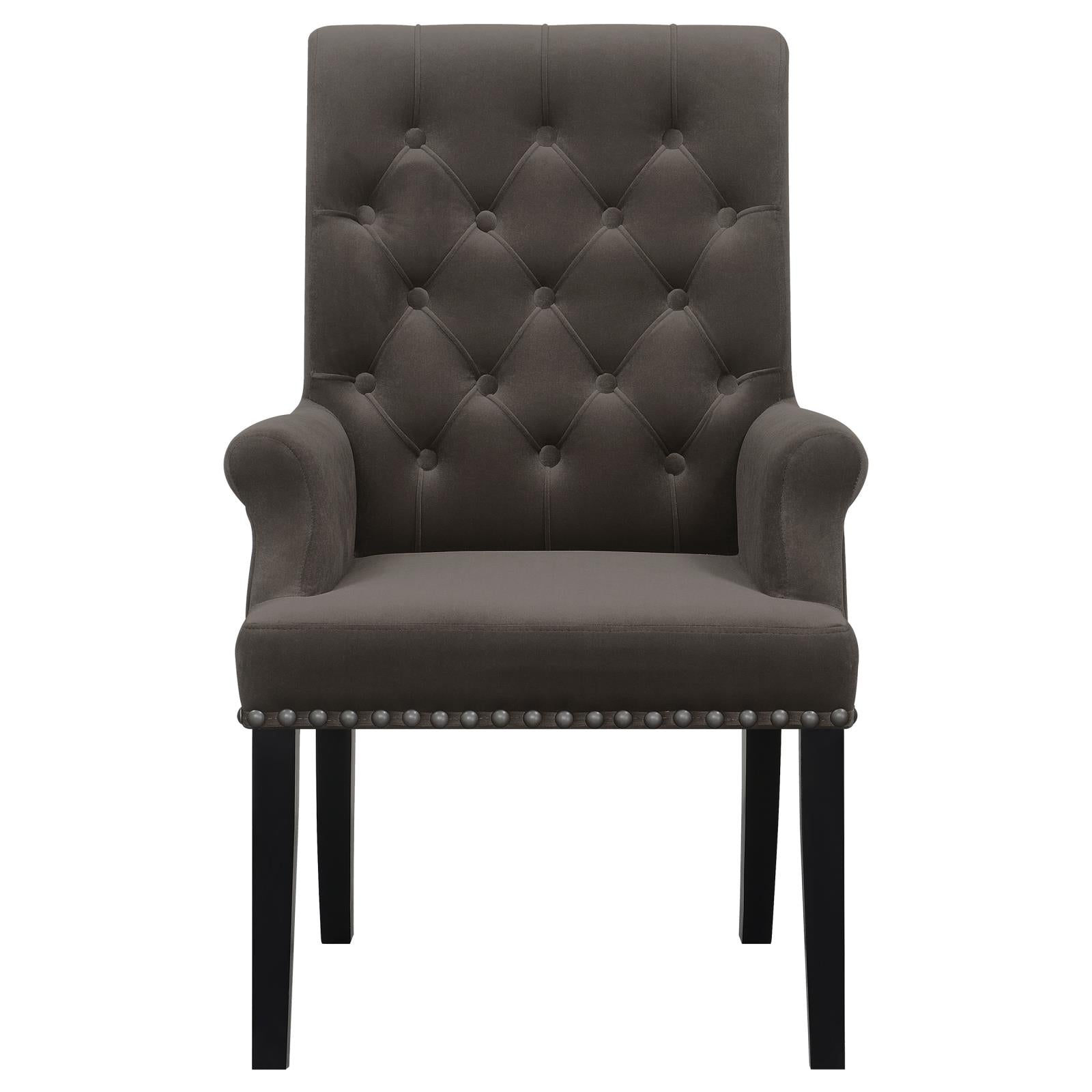 Alana Upholstered Tufted Arm Chair with Nailhead Trim - 115173 - Luna Furniture - Dallas Store