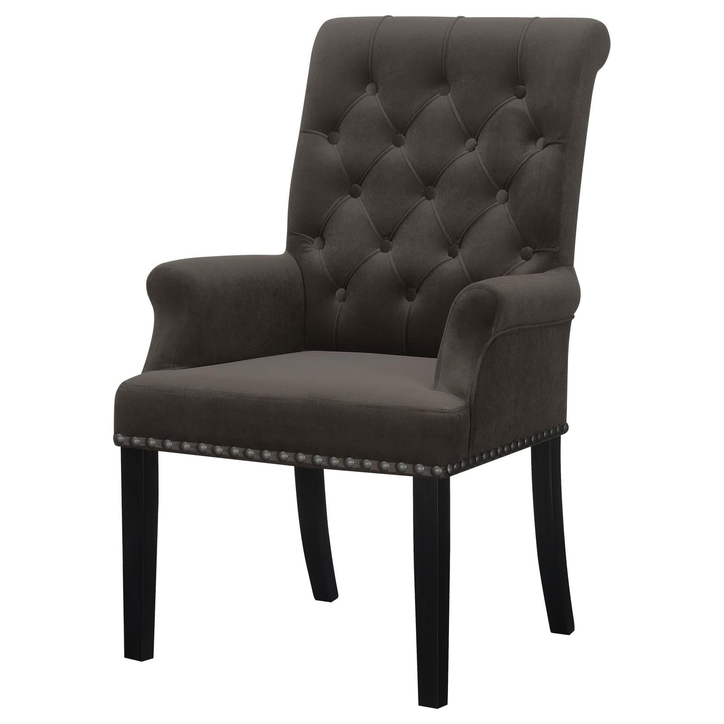 Alana Upholstered Tufted Arm Chair with Nailhead Trim - 115173 - Luna Furniture - Dallas Store