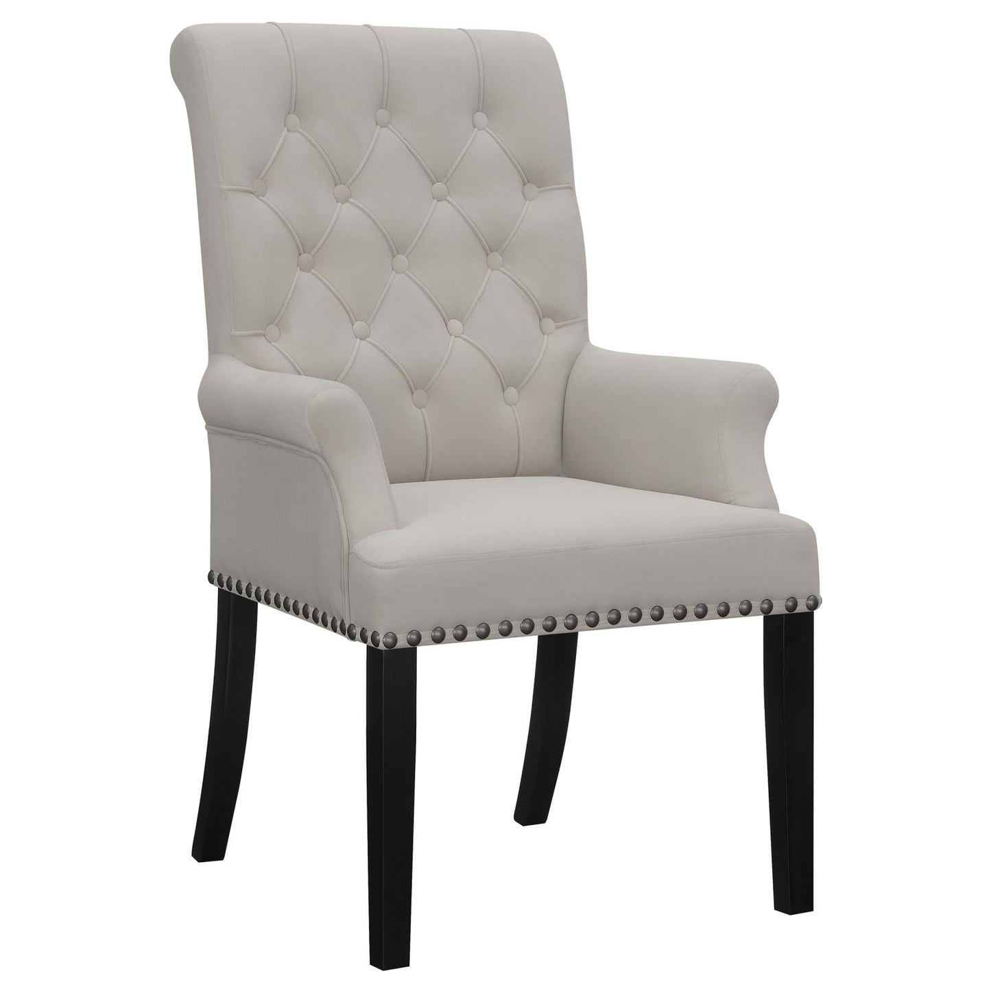 Alana Upholstered Tufted Arm Chair with Nailhead Trim - 115183 - Luna Furniture - Dallas Store