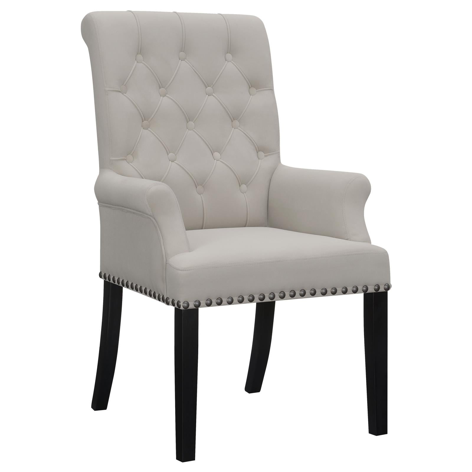 Alana Upholstered Tufted Arm Chair with Nailhead Trim - 115183 - Luna Furniture - Dallas Store