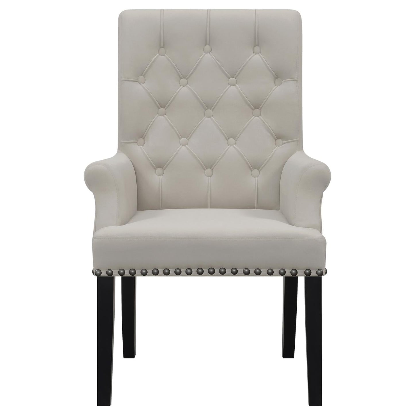 Alana Upholstered Tufted Arm Chair with Nailhead Trim - 115183 - Luna Furniture - Dallas Store