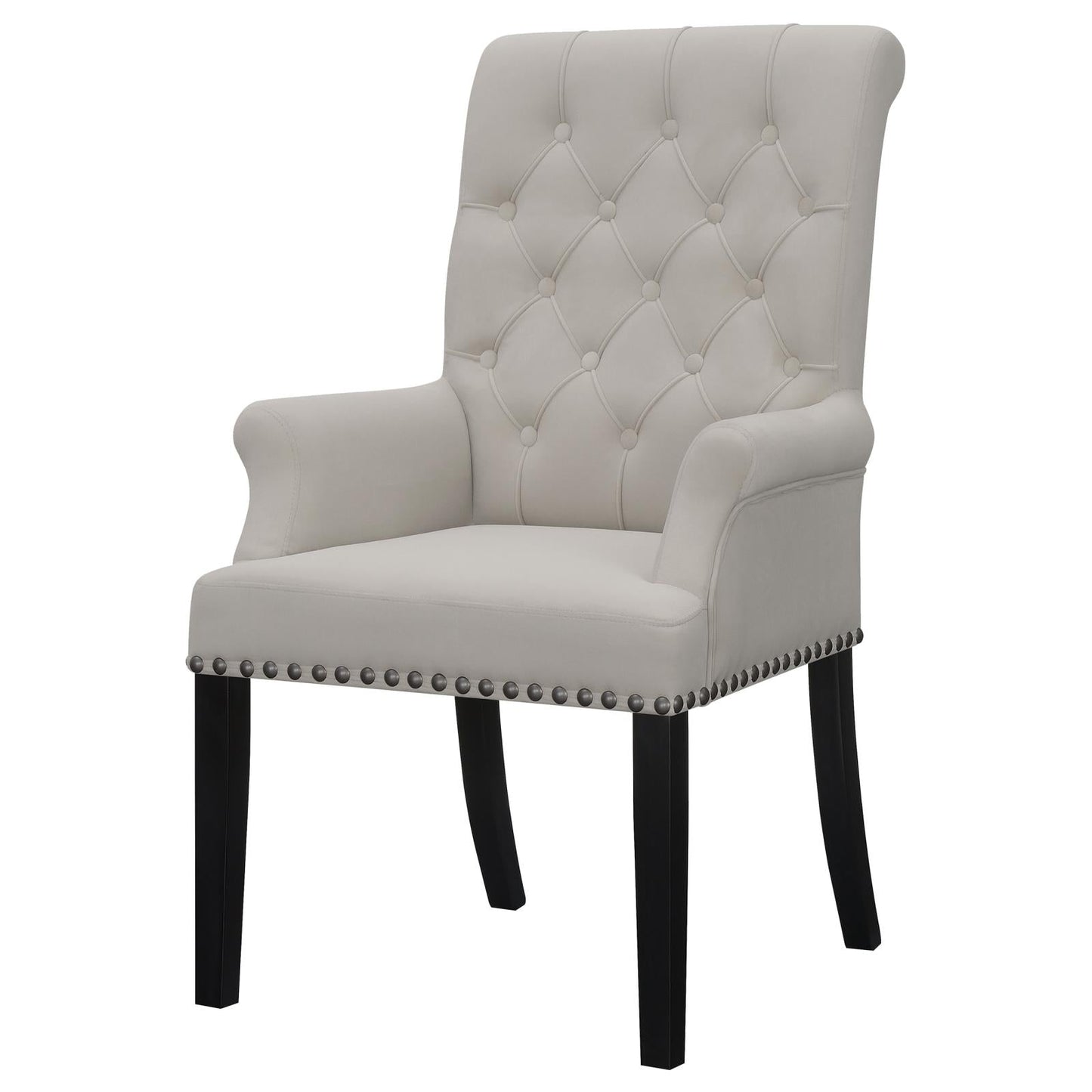 Alana Upholstered Tufted Arm Chair with Nailhead Trim - 115183 - Luna Furniture - Dallas Store
