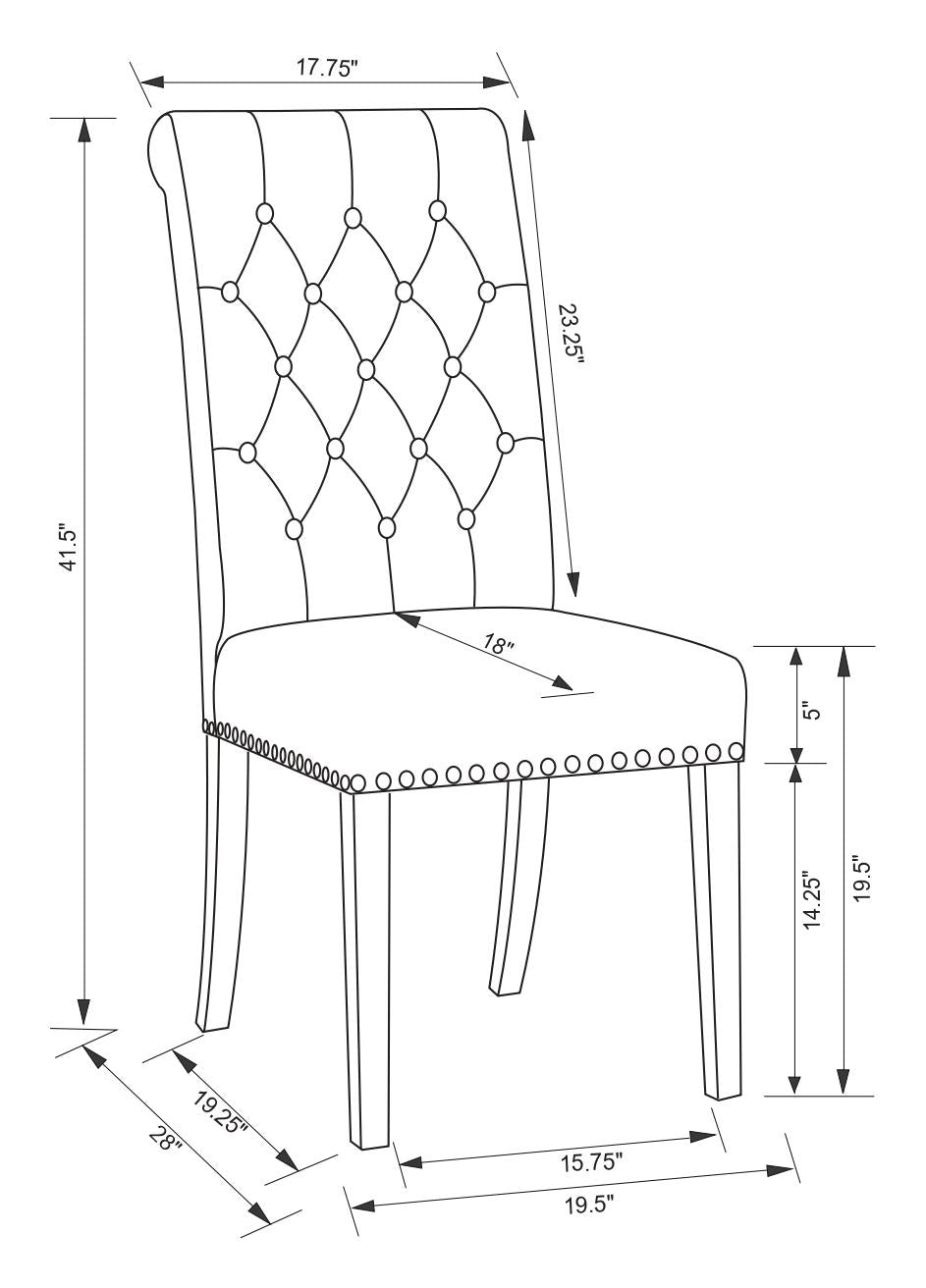 Alana Upholstered Tufted Side Chairs with Nailhead Trim, Set of 2 - 115172 - Luna Furniture - Dallas Store