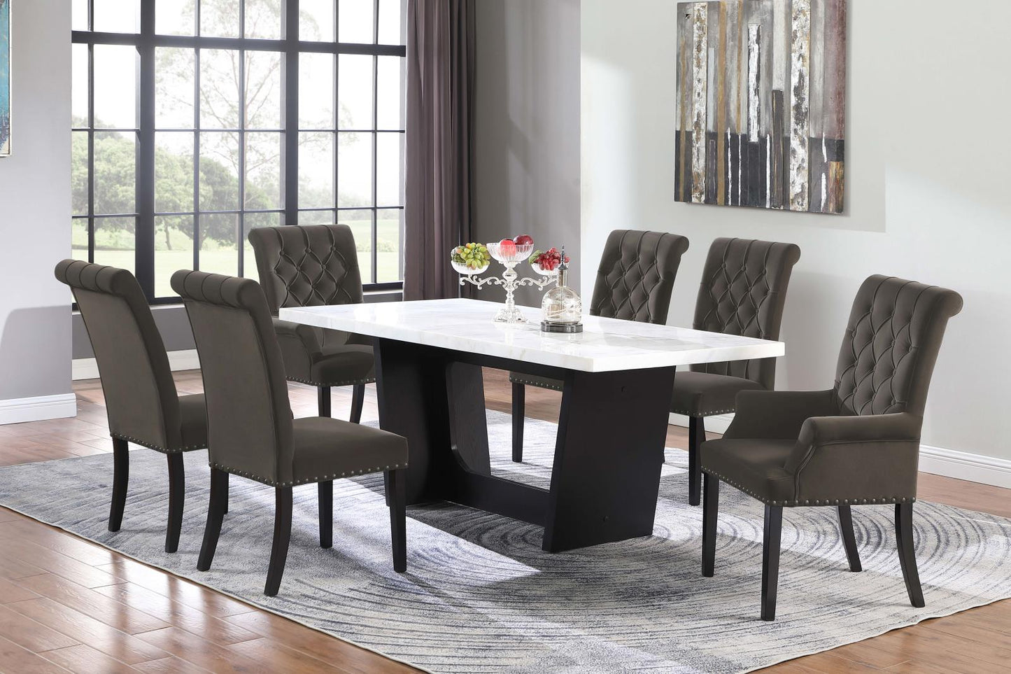 Alana Upholstered Tufted Side Chairs with Nailhead Trim, Set of 2 - 115172 - Luna Furniture - Dallas Store