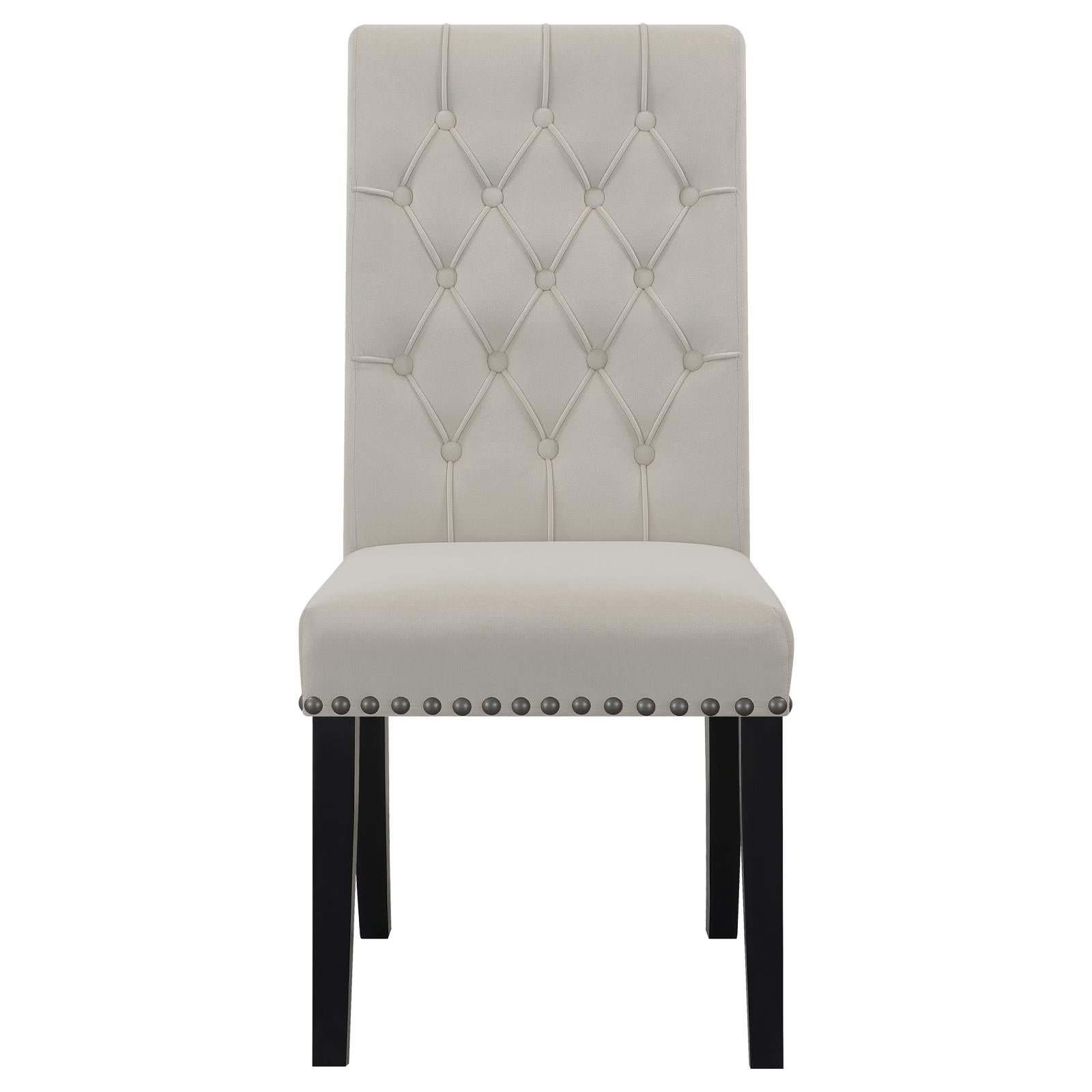 Alana Upholstered Tufted Side Chairs with Nailhead Trim, Set of 2 - 115182 - Luna Furniture - Dallas Store