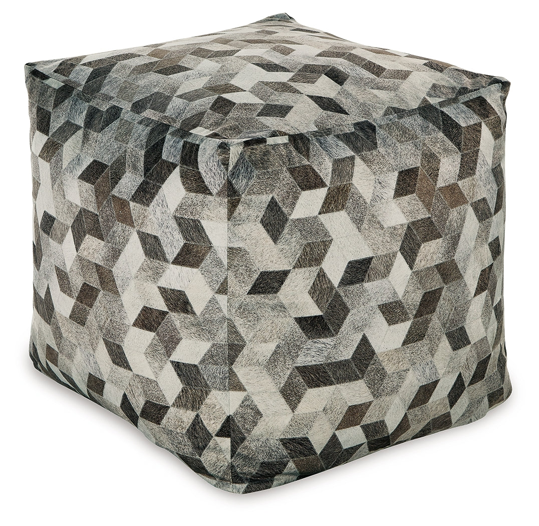 Albermarle Gray/Brown Pouf - A1000983 - Luna Furniture - Dallas Store