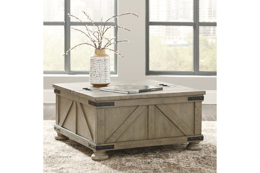 Aldwin Gray Coffee Table With Storage - T457-20 - Luna Furniture - Dallas Store