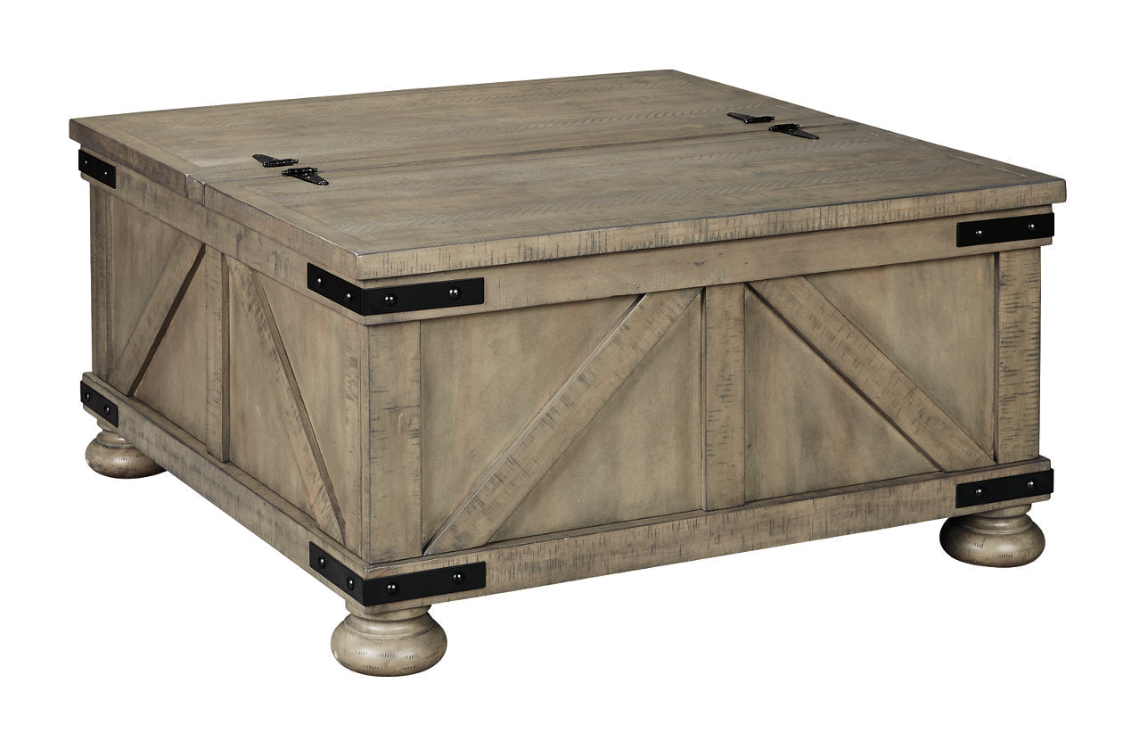 Aldwin Gray Coffee Table With Storage - T457-20 - Luna Furniture - Dallas Store