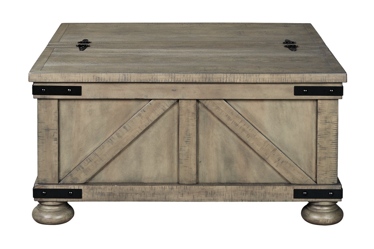 Aldwin Gray Coffee Table With Storage - T457-20 - Luna Furniture - Dallas Store