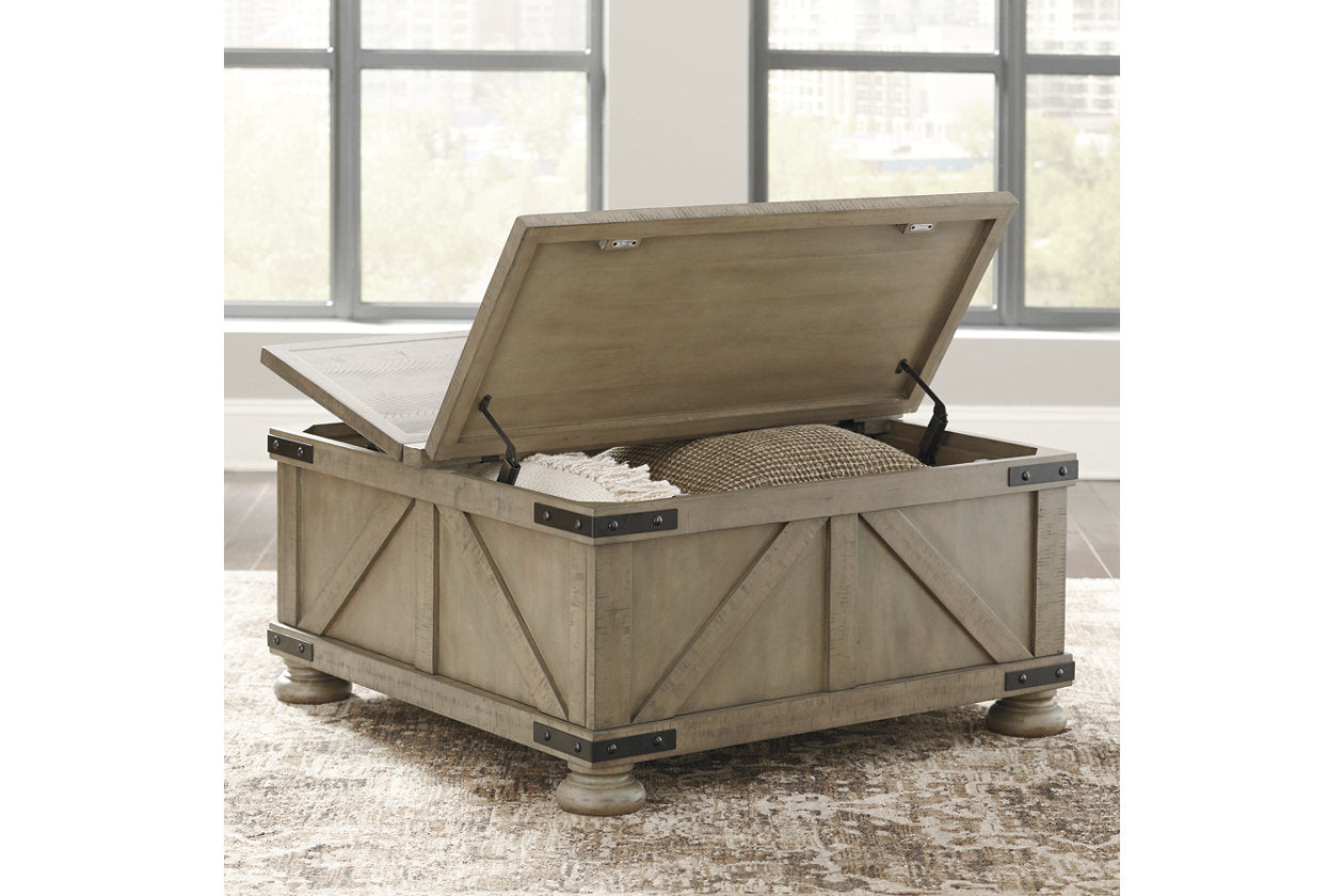 Aldwin Gray Coffee Table With Storage - T457-20 - Luna Furniture - Dallas Store