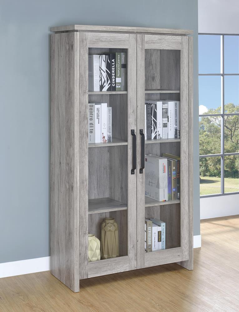 Alejo Gray Driftwood 2-Door Tall Cabinet - 950783 - Luna Furniture - Dallas Store