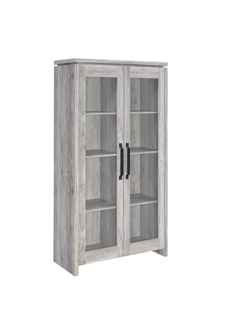 Alejo Gray Driftwood 2-Door Tall Cabinet - 950783 - Luna Furniture - Dallas Store