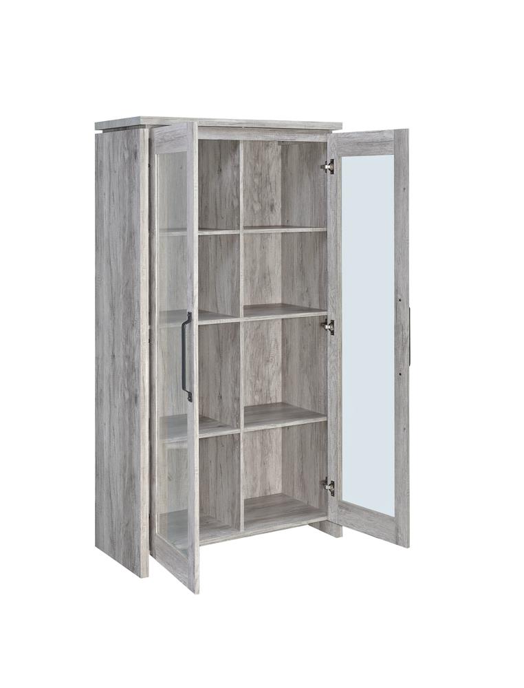Alejo Gray Driftwood 2-Door Tall Cabinet - 950783 - Luna Furniture - Dallas Store