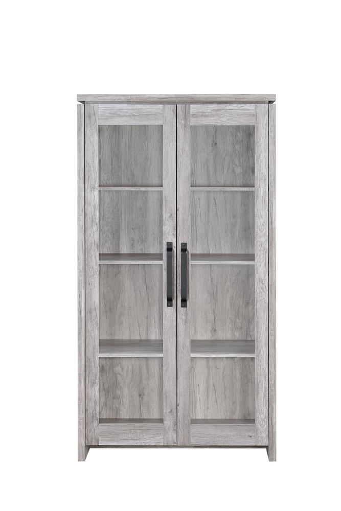 Alejo Gray Driftwood 2-Door Tall Cabinet - 950783 - Luna Furniture - Dallas Store