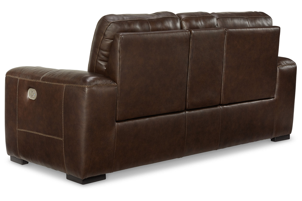 Alessandro Walnut Power Reclining Loveseat with Console - U2550218 - Luna Furniture - Dallas Store