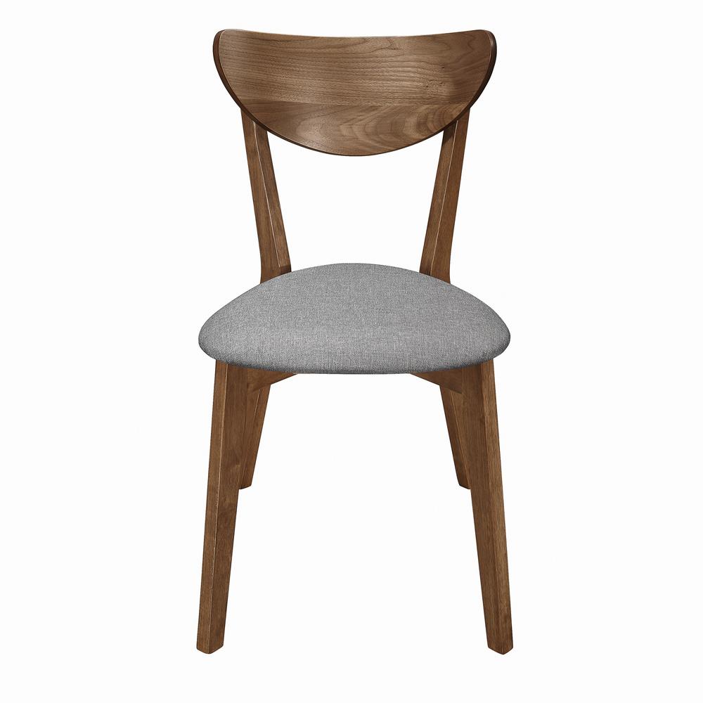 Alfredo Gray/Natural Walnut Upholstered Dining Chairs, Set of 2 - 108082 - Luna Furniture - Dallas Store