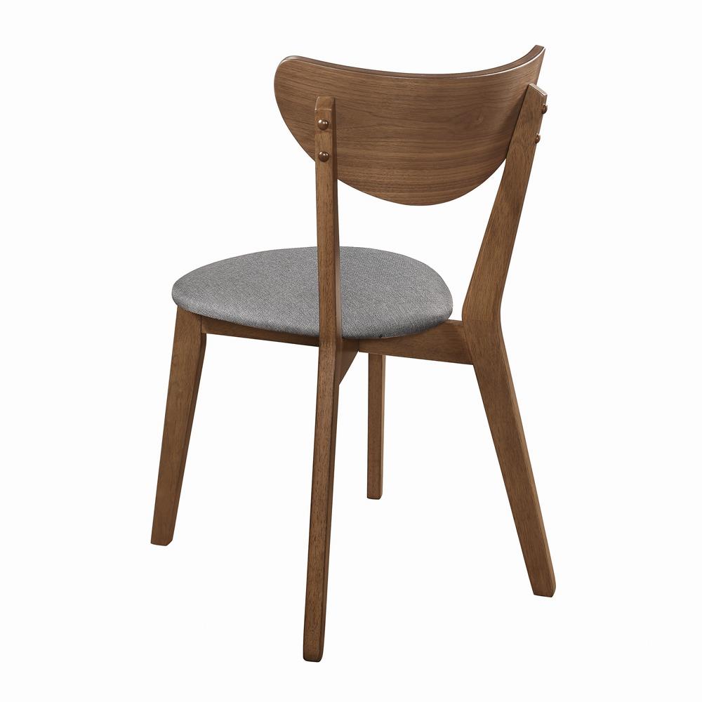Alfredo Gray/Natural Walnut Upholstered Dining Chairs, Set of 2 - 108082 - Luna Furniture - Dallas Store