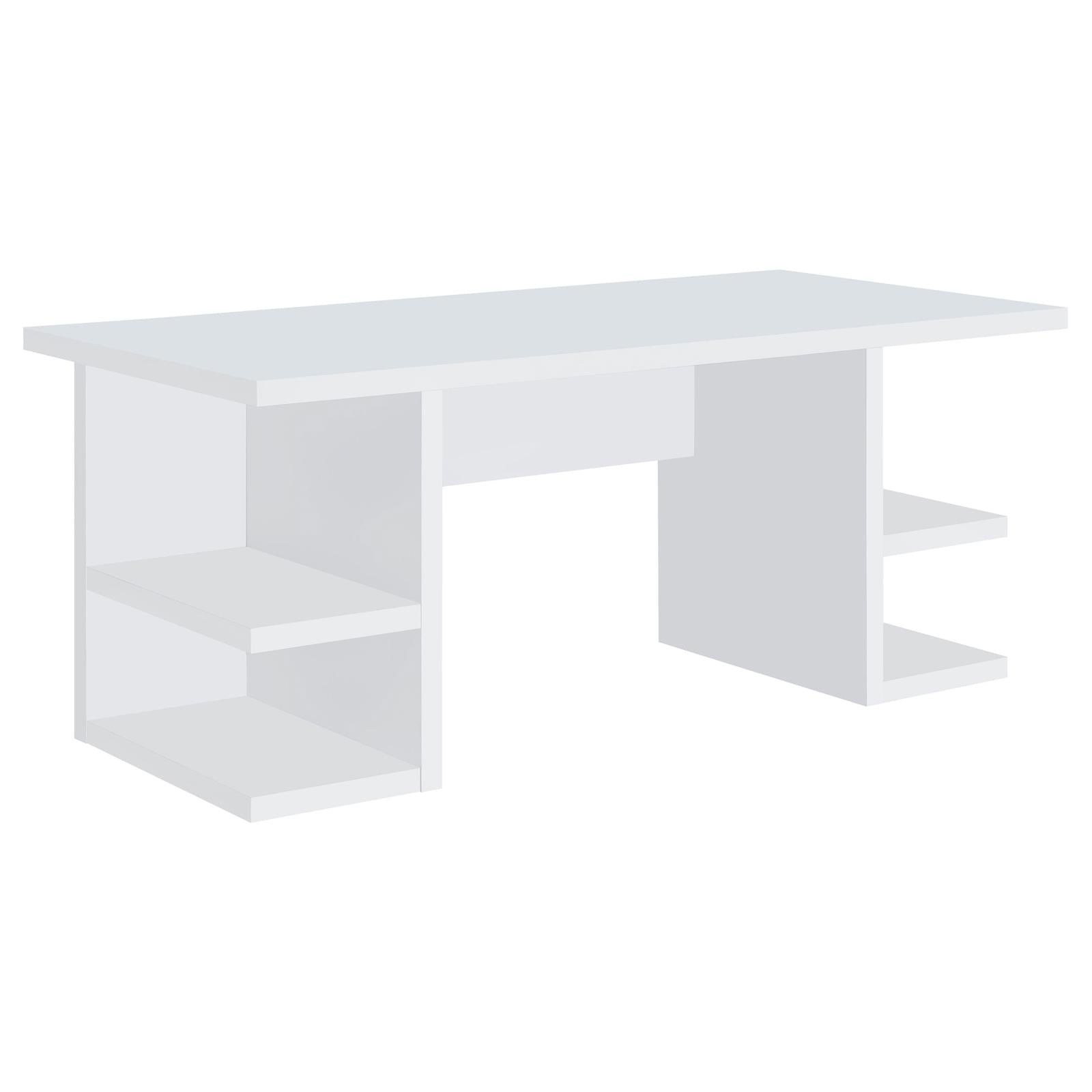 Alice White Writing Desk with Open Shelves - 801455 - Luna Furniture - Dallas Store