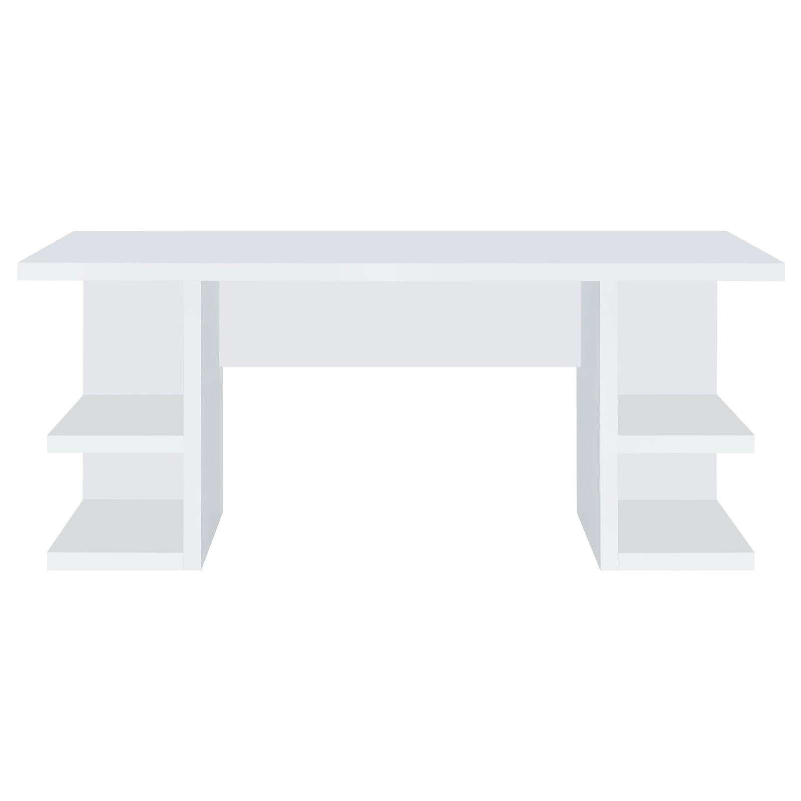 Alice White Writing Desk with Open Shelves - 801455 - Luna Furniture - Dallas Store