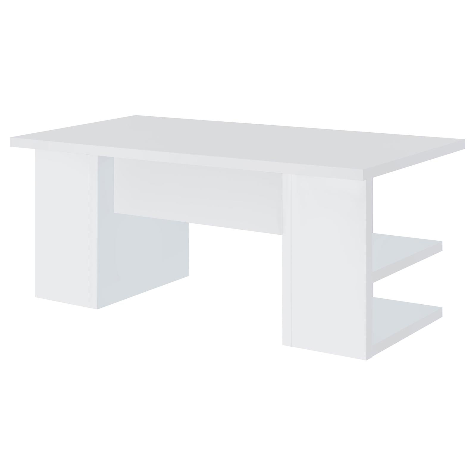 Alice White Writing Desk with Open Shelves - 801455 - Luna Furniture - Dallas Store