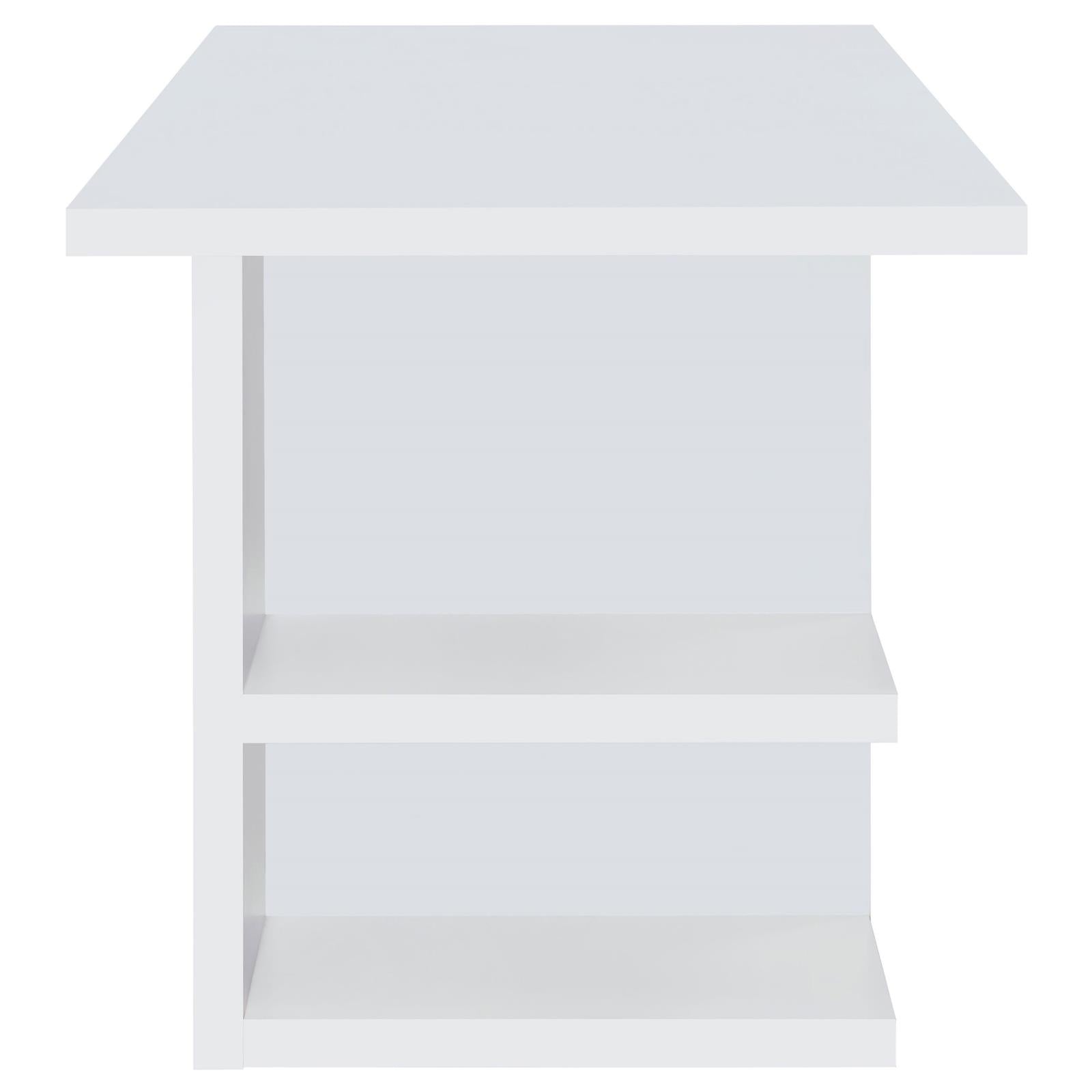 Alice White Writing Desk with Open Shelves - 801455 - Luna Furniture - Dallas Store