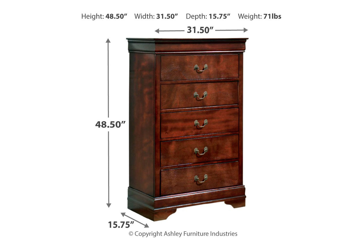 Alisdair Dark Brown Chest of Drawers - B376-46 - Luna Furniture - Dallas Store