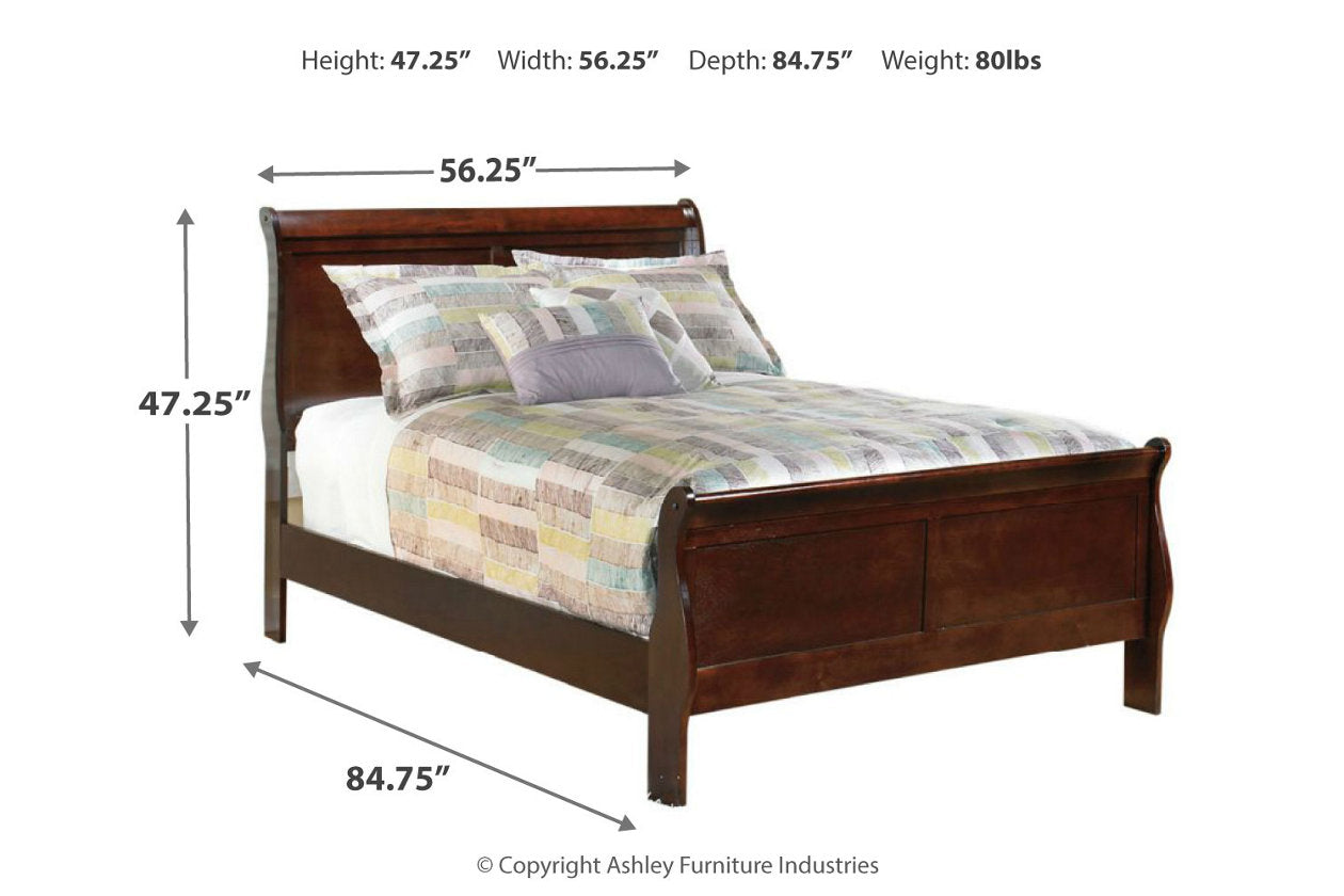 Alisdair Dark Brown Full Sleigh Bed - SET | B376-55 | B376-86 - Luna Furniture - Dallas Store
