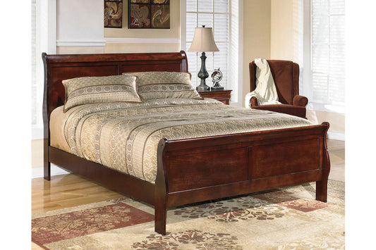 Alisdair Dark Brown King Sleigh Bed - SET | B376-82 | B376-97 - Luna Furniture - Dallas Store
